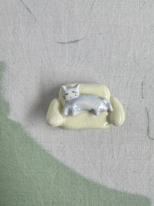 A Cat On The Sofa Magnet