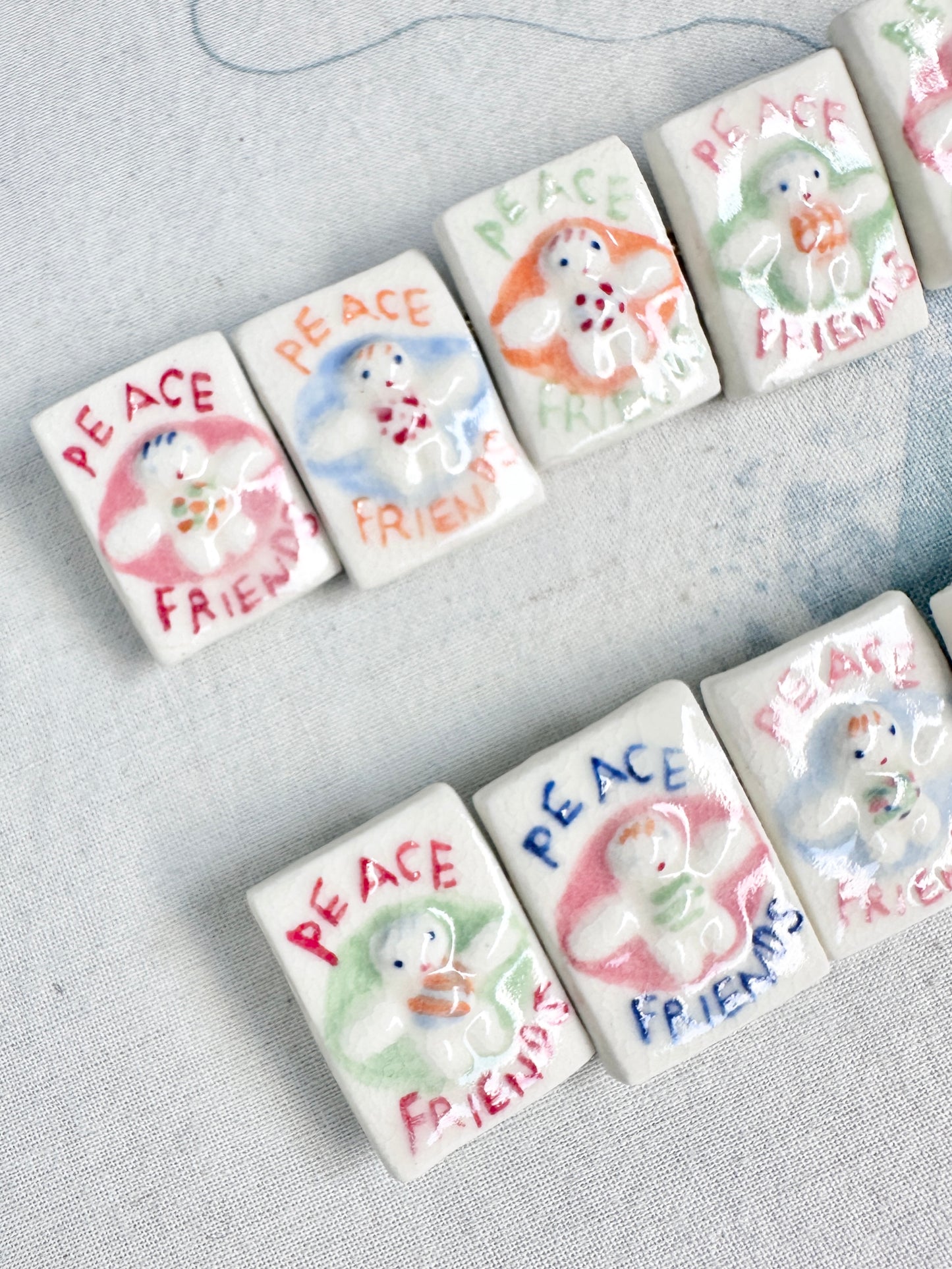 Peace Friends Brooch