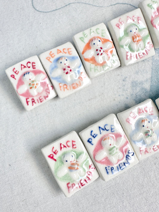 Peace Friends Brooch