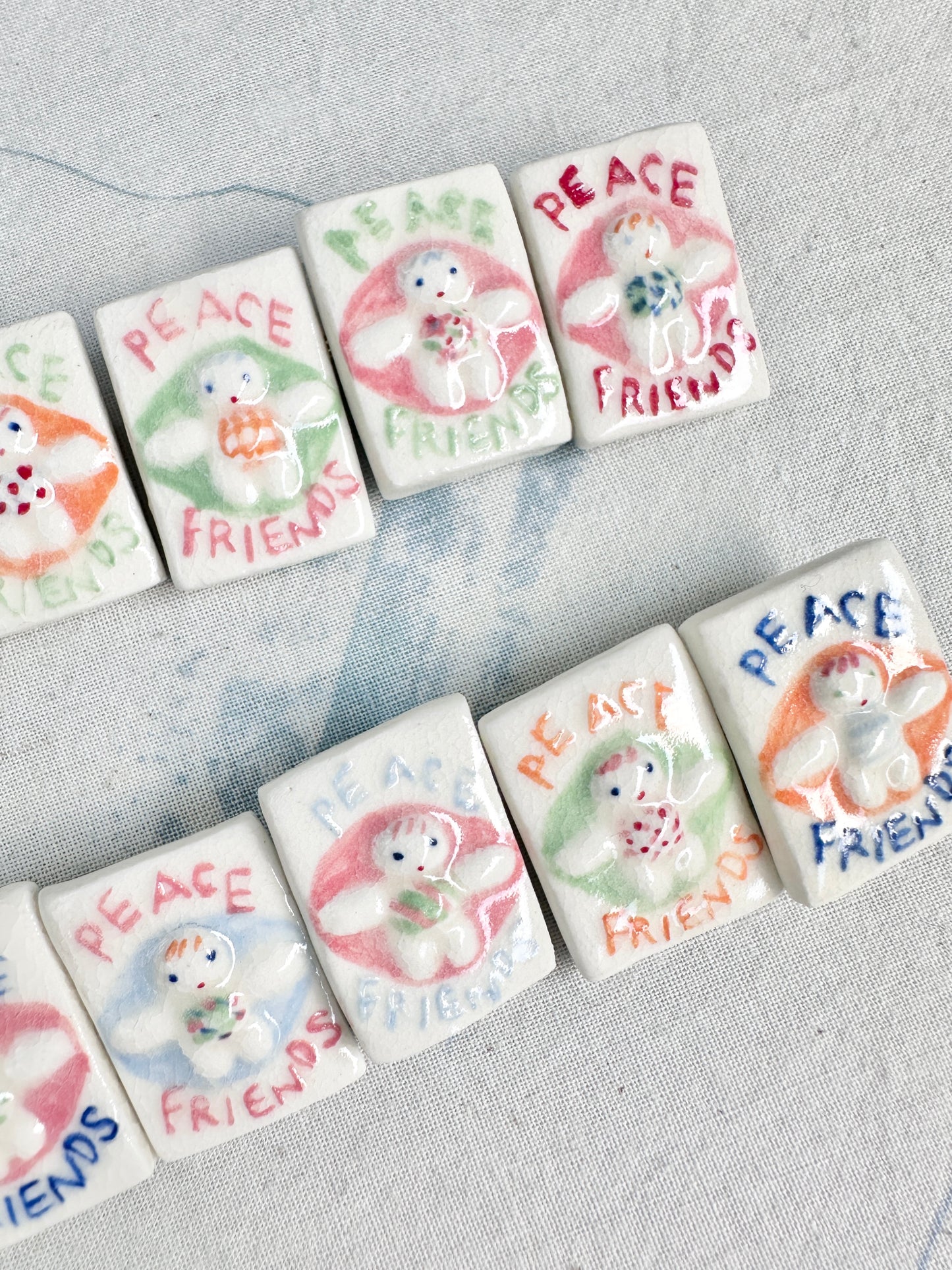 Peace Friends Brooch