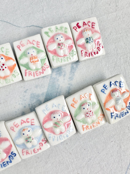 Peace Friends Brooch